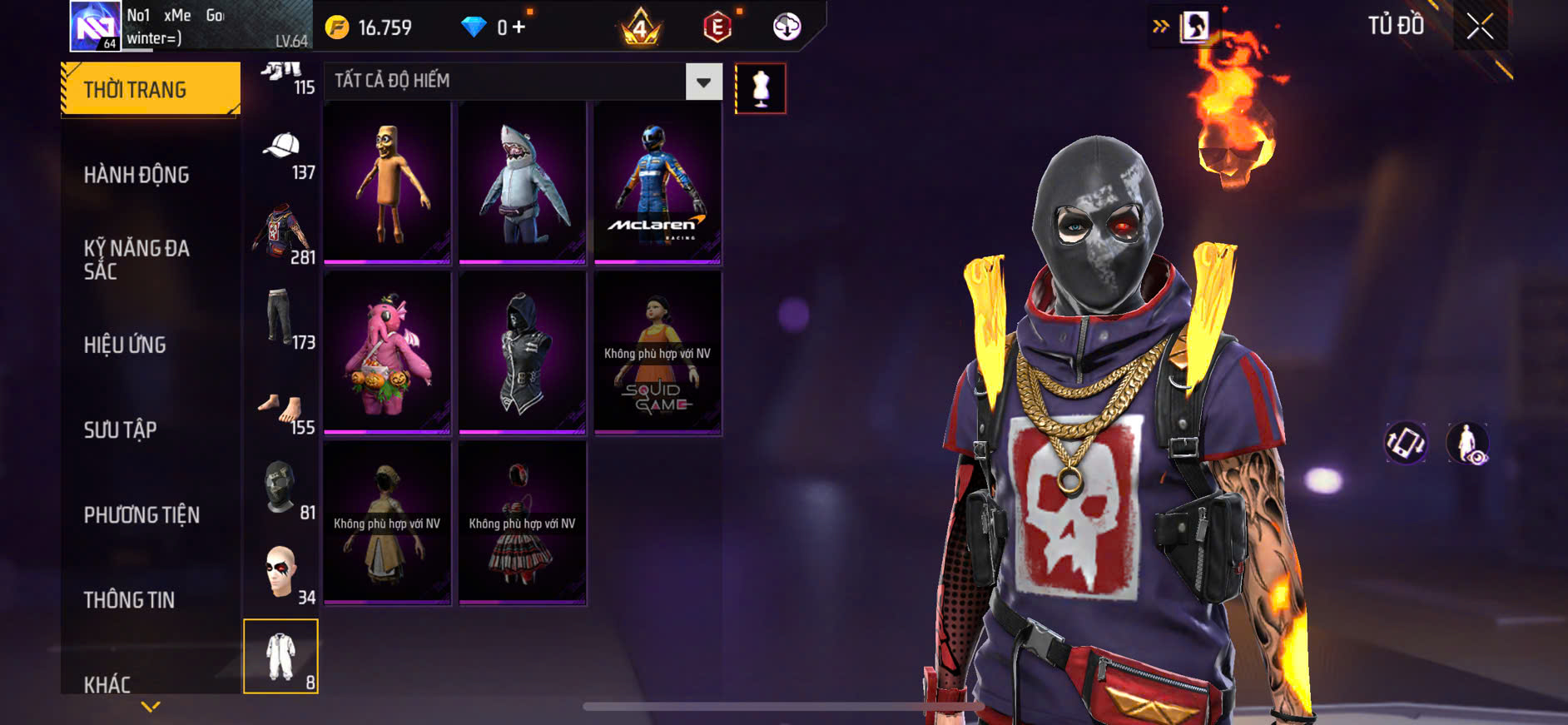 SHOW KHO ĐỒ + SÚNG CỦA ẶC 199K